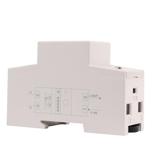 Compteur d'énergie monophasé sur rail DIN avec écran LCD rétroéclairé Classe 1 Précision 5–80 A Plage de courant KWH Fonction de réinitialisation pour 230 V électrique