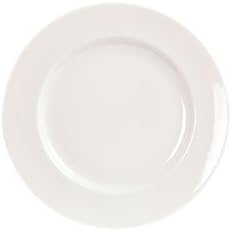 Fairmont and Main ARC03X4 18 cm Vitrified Porcelain Arctic Flat Rim Side Plates, Set of 4, White