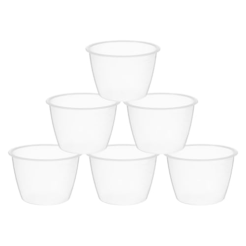 JOINPAYA Tazas Medidoras para Cocina 120 Ml 6 Piezas Transparentes de Plástico Reutilizables para Arroz y Líquidos, Accesorio para Olla Arrocera, Práctica Medición de Ingredientes Secos