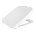 Produktbild Toilet Lid WC-Deckel, Quadrat WC-Sitz Lassen Sie Stumme Antibakterielle Scharniere Fallen. Eine Zweite, Extrem Widerstandsfähige, Oben Montierte WC-Abdeckung,White-42.5~44.5 * 37.1cm