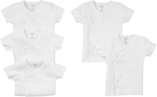 Shirts Carter's unisex baby lot de 5 hauts doux anti-irritation pour la peau de bébé