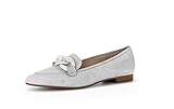 Gabor Damen Klassische Ballerinas, Frauen Elegante Flats,Ausgehschuhe,Abendschuhe,Slip-ons,Ballerina-Schuhe,flach,Light Grey,39 EU / 6 UK