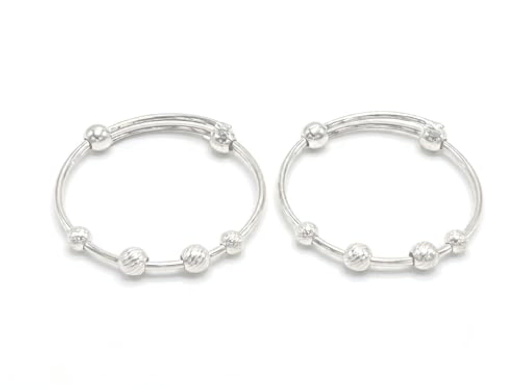 Jewellers Pure Silver Adjustable Baby Kadli Bangles