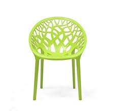 Image of SkyGlamour Crystal PP Oversized Designer Plastic Chair for Balcony | Garden | Home | Indoor&Outdoor Use| Plastic Chair Set of 2 |Color: Lime Green; Set of 2 Chairs