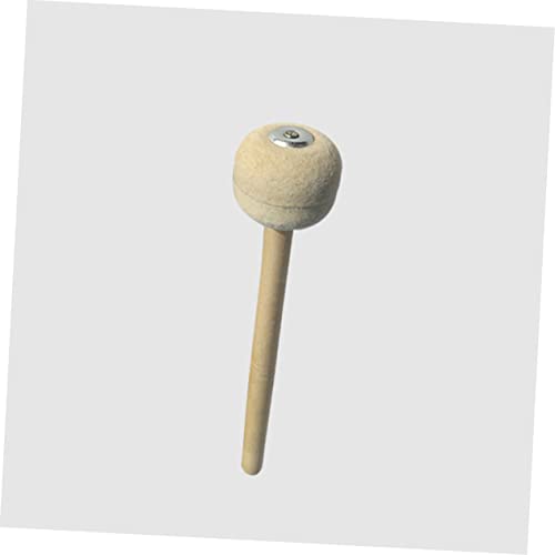 Baquetas para batería con punta de fieltro y mango de madera de arce, color beige miniatura 4