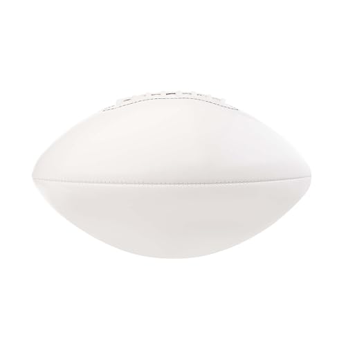 Murray Sporting Goods Autograph Football with Stand - Two White Panels Signature Ready Display Trophy Case Signable Regulation Size Full 12 Inch 3.0 - Thumbnail 3