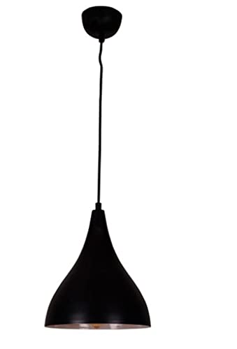 Rsylight Retro Siyah Içi Beyaz Metal Sarkıt Avize Konik Sarkıt Siyah içi Beyaz RT5067000