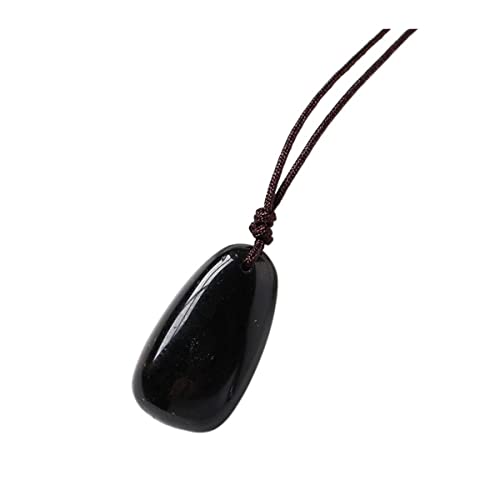 LQYXGS Decoración para el hogar con Piedras de Cristal Collar de Gota Agua Cristal con Colgante Cuarzo Piedras Preciosas Naturales Cuerda Negra
