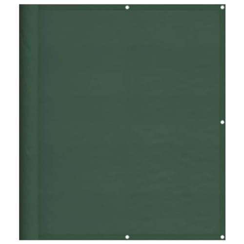 vidaXL Balkon Sichtschutz, Balkonbespannung mit Ösen Seil, Wasserfeste Balkonabdeckung, Balkonverkleidung für Balkon Terrasse, 120x1000cm Dunkelgrün 100% Polyester-Oxford