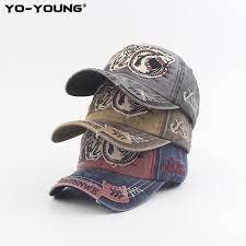 Image of Adjustable Soft Cotton Denim Cap for Men Women Baseball Vintage Washed Distressed Hats Adjustable Stylish Cap Regular Fitted