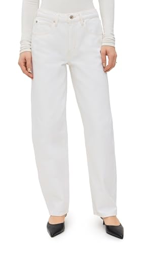 FRAME Women's Low Slung Barrel Jeans, Au Natural Clean, 30