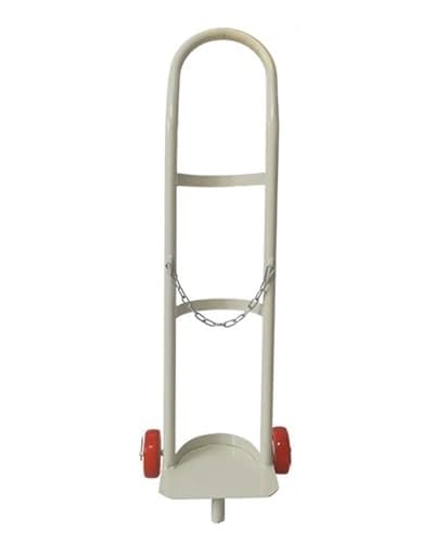 ASerZenith Welding Oxygen Cylinder Cart With Wheels & Safety Chain - Powder-Coated Gas Tank Trolley For Hospital Use, Nitrogen Transport Truck,Blue