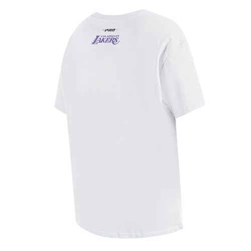 Pro Standard Womens NBA Los Angeles Lakers Classic Wind Boyfriend Tee White M by Pro Standard - Used condition - Image 2
