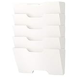 Ikea Kvissle 5 Shelve Metal  Wall Magazine File Rack, White