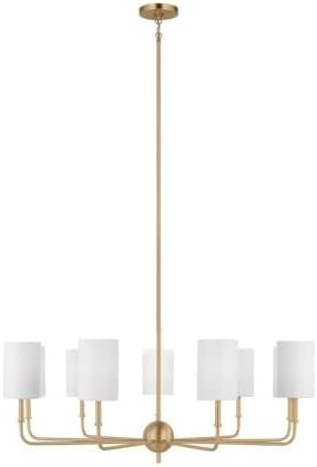 Sea Gull Lighting 3109309EN-848 Foxdale Chandelier, 9-Light 31.5 Total Watts, Satin Brass