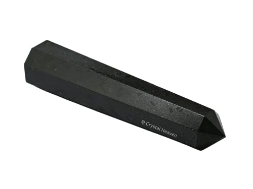 Image of Certified Black Tourmaline Crystal Tower Obelisk Point For Chakra