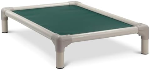 Kuranda Chewproof Elevated Pet Bed - Almond PVC - 40" x 25" - Bal...