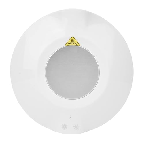 Keenso Posavasos portátil con alimentación USB, tapete de doble propósito para oficina, hogar, ABS, ligero, para bebidas frías o calientes, adecuado para usuarios de computadora (blanco)