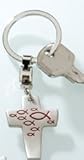 Schlüsselanhänger aus Metall in Form eines Kreuzes