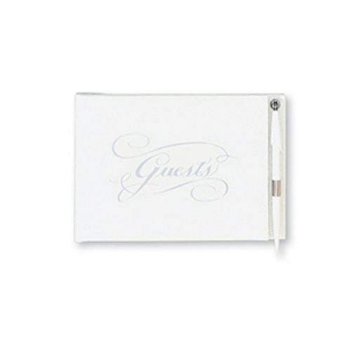 C.R. Gibson White and Silver Wedding Guest Book for 500 Guests, Pen Included 9.75'' W x 7'' H C.R. Gibson White and Silver Wedding Guest Book for 500 Guests, Pen Included 9.75'' W x 7'' H