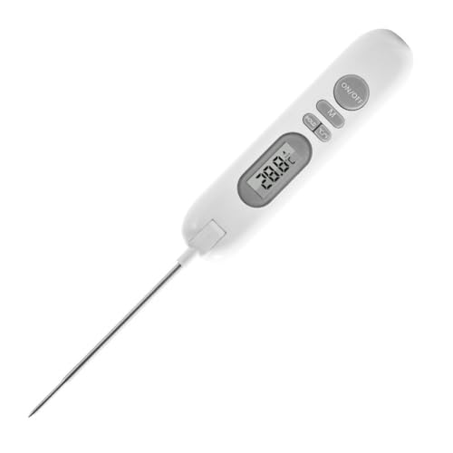 Kznifmk Termómetro para Alimentos LCD Digital Recargable para Cocinar Carne de Barbacoa Al Aire Libre Termómetro Electrónico para Alimentos