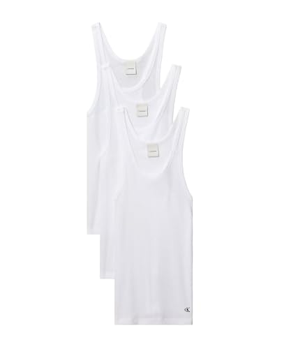 Calvin Klein Women's Cotton Ribbed 3-Pack Tank Top,...