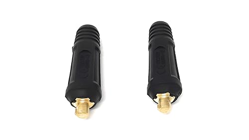 ELCAN Conector rápido aéreo macho 10-25mm para cable soldadura DKZ10-25 o DKJ10-25 200A utilizado en máquinas de soldadura y corte como conexiones de potencia (2 unidades)