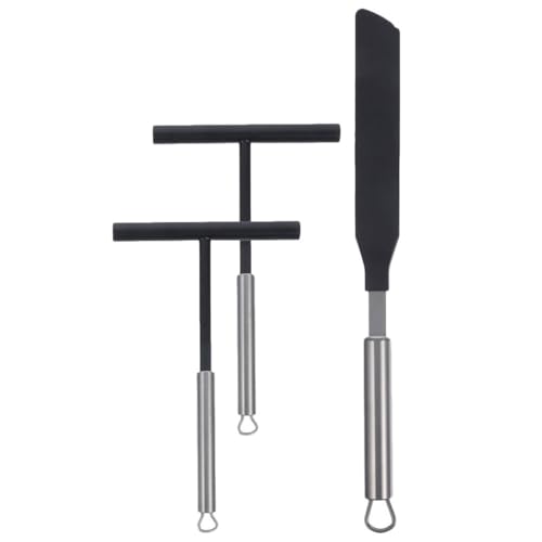 ELAYARD Set da 3 Spatole per Crêpe in Resistente Impugnatura Ergonomica Strumenti per Spalmare Pancake e Tamales Adatti per Domestico