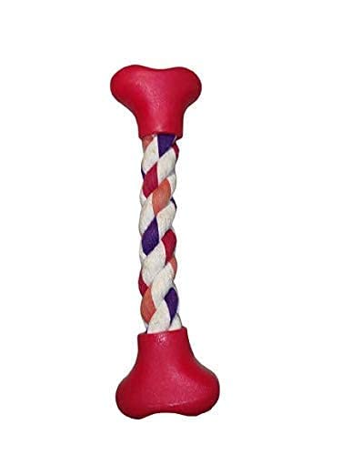 SPYNET Durable Bone Shape Plastic and Rope Interactive Teething Rope Toy for for Small to Medium Dogs (Multicolor) (B0BY2L5VGN) Amazon Price History, Amazon Price Tracker