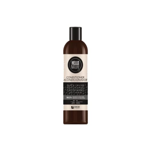 Hello Nature Black Caviar Conditioner | Acondicionador de Caviar Negro 300 ml | Acondidiconador Pelo Seco | Fortalece el Cabello y Estimula el Crecimiento