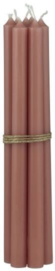 ukiyo Velas finas (12 unidades, altura: 20 cm, diámetro: 1,3 cm, varios colores, duración de 2,5 horas, velas, Adviento, Navidad, color: rosa desvanecido)