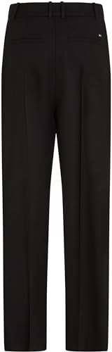 Tommy Hilfiger Donna Pantaloni In Tessuto Relaxed Fit Pantaloni Eleganti, Nero (Black), 40 - 6