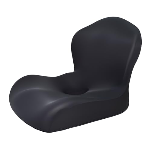 Wixovo Cojín ortopédico con respaldo, cojín de asiento para silla de oficina, cojín de coxis con espuma viscoelástica y relleno de silicona antideslizante, cojín de asiento, cojín de silla, para silla