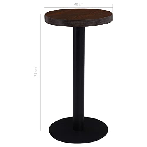 Table pour 2 personnes bistrot marron 40 cm idéale petits espaces et studios
