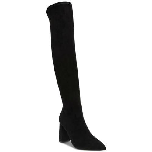 Wild Pair Womens Eileene Faux Suede Over-The-Knee Boots Black 8 Medium (B,M)