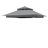 Grey Gazebo Replacement Cover Compatible with ABC 13x13 Pop Up Gazebo Frame,This Particular Replacement Cover Will Not Fit Any Other Models