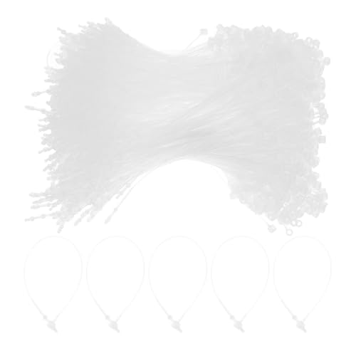 ABOOFAN 5000pcs Plastic Fastener Clear Hang Tag Strings Security Lock Pin Loop Fastener Hook Ties for Retail Store Clothing Price Tag Accessory