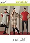 Patron de couture Simplicity 2568D pour robe, pantalon et haut élégants femmes tailles 32-40