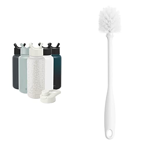 Simple Modern Water Bottle With Straw And Chug Lid Vacuum| 32Oz, Cream Leopard & Bottle Brush For Cleaning Baby Bottles, Tumblers, Water Bottles, Mugs, Cups And More #TOP18