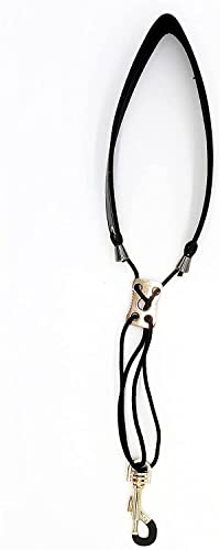 Soundman SNG-7 Deluxe Clarinet Strap, Comfortable Leather Strap for Clarinet