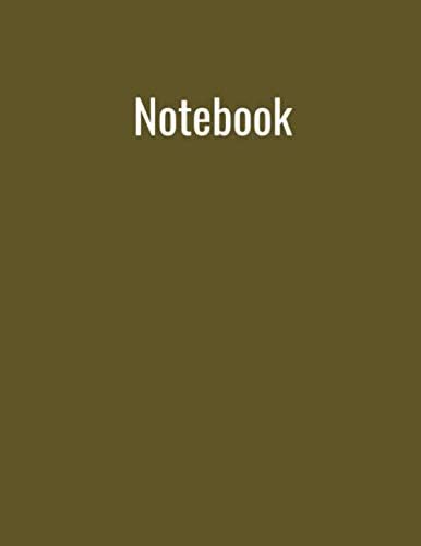 Autumn Dark Olive Green Notebook: Journal, Composition Book, 130 pages, Lined, 8.5x11"