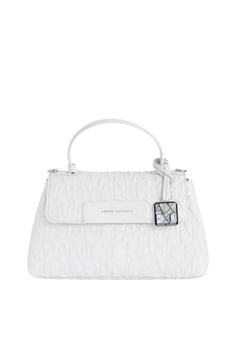 Image of Armani Exchange Armani Exchange Liz Top Handle Handbag, off-white, One Size
