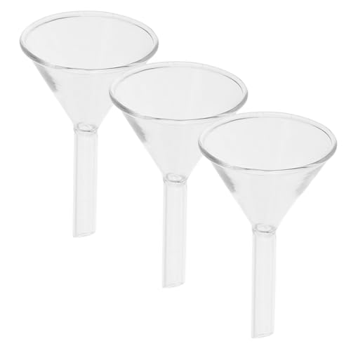 SHINEOFI - SHINEOFI 3 pièces Entonnoir Verre Triangulaire Lot de Entonnoirs Transparente pour Laboratoire Contrôle Précis Du Débit et Polyvalent pour Filtrage et Remplissage