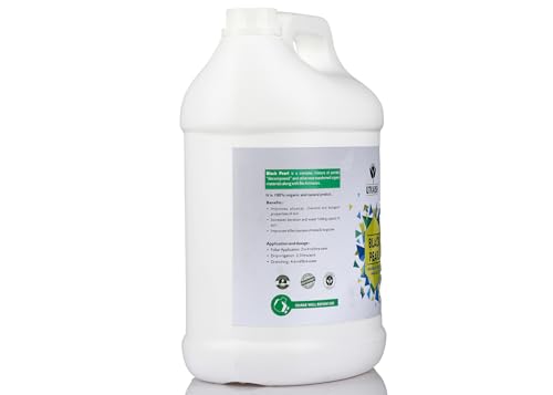 Image of Utkarsh Black Pearl - L (Biologically Activated Liquid Humic Acid 12% & 3% Fulvic Acid), Promotes Plants Growth, Stronger Roots, Improves Flowering & Fruiting, Biostimulant (10 Ltr; Pack of 2 of 5 L)