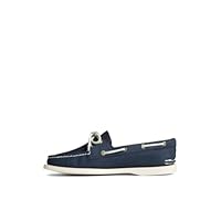 Sperry Womens AO 2 Eye Boat Shoe Navy Leather Nubuck Boat Shoe, Navy, US 11