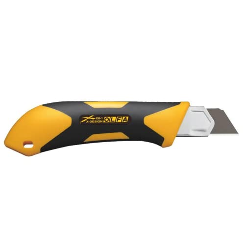 Olfa 25Mm Extra Heavy-Duty Utility Knife (Xh-1) - Multi-Purpose Custom Cutting Depth Utility Knife W/ Reinforced Fiberglass Handle & Snap-Off Blade, Replacement Blades: Any Olfa 25Mm Blade #TOP2