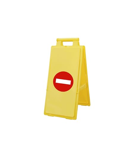 Caballete de señalización con prohibido 640x280mm espesor 40mm