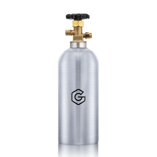 GANCOWISE 5lb Aluminum New CO2 Tank, DOT Approved Gas Cylinder with CGA 320 Valve for Kegerators and...