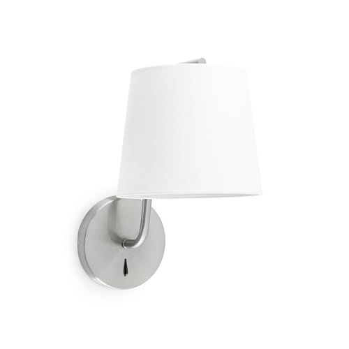 Applique BERNI nickel satiné Faro Barcelona 29328 pour une ambiance de chambre cosy