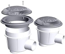 Upgrade for Hayward WG1154SDGRPAK2 Anti-Vortex Main Drain for Concrete Pools 8 Inch Diameter 2 Pack